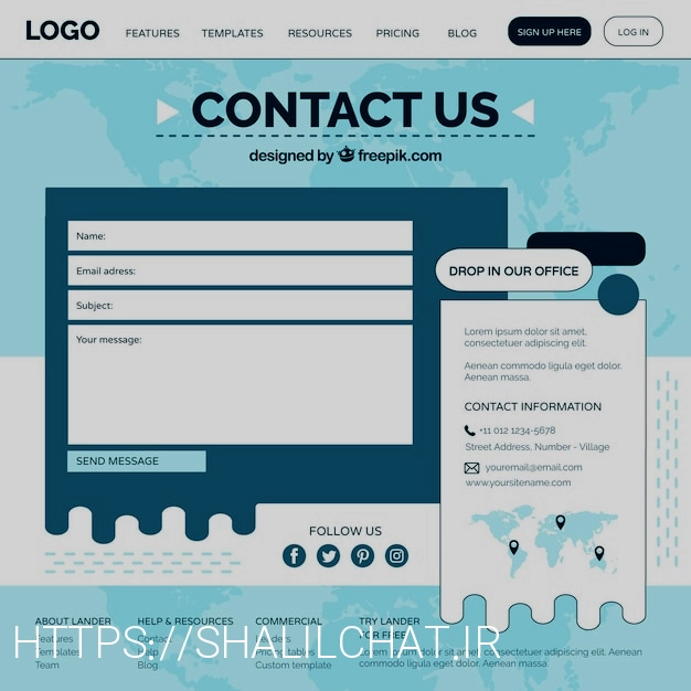 Free vector web form template